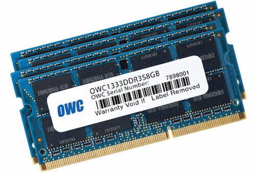 OWC ram 32GB (4 x 8GB) 204-Pin SODIMM DDR3 PC3-10600 1333MHz 1.5v memory module for Mac OWC ram 32GB (4 x 8GB) 204-Pin SODIMM DDR3 PC3-10600 1333MHz 1.5v memory module for Mac